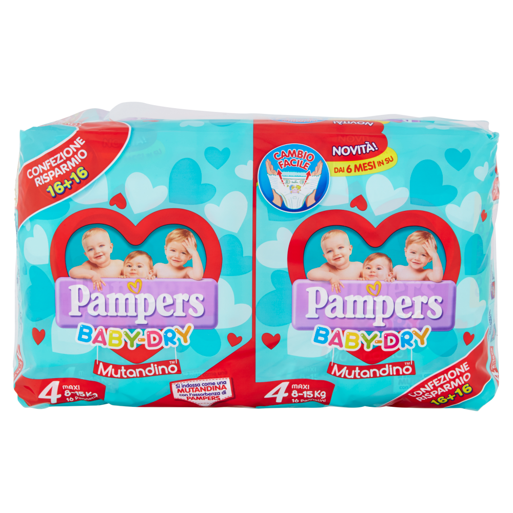 Pampers Baby Dry Mutandino Maxi Duopack 32 Pannolini, , large