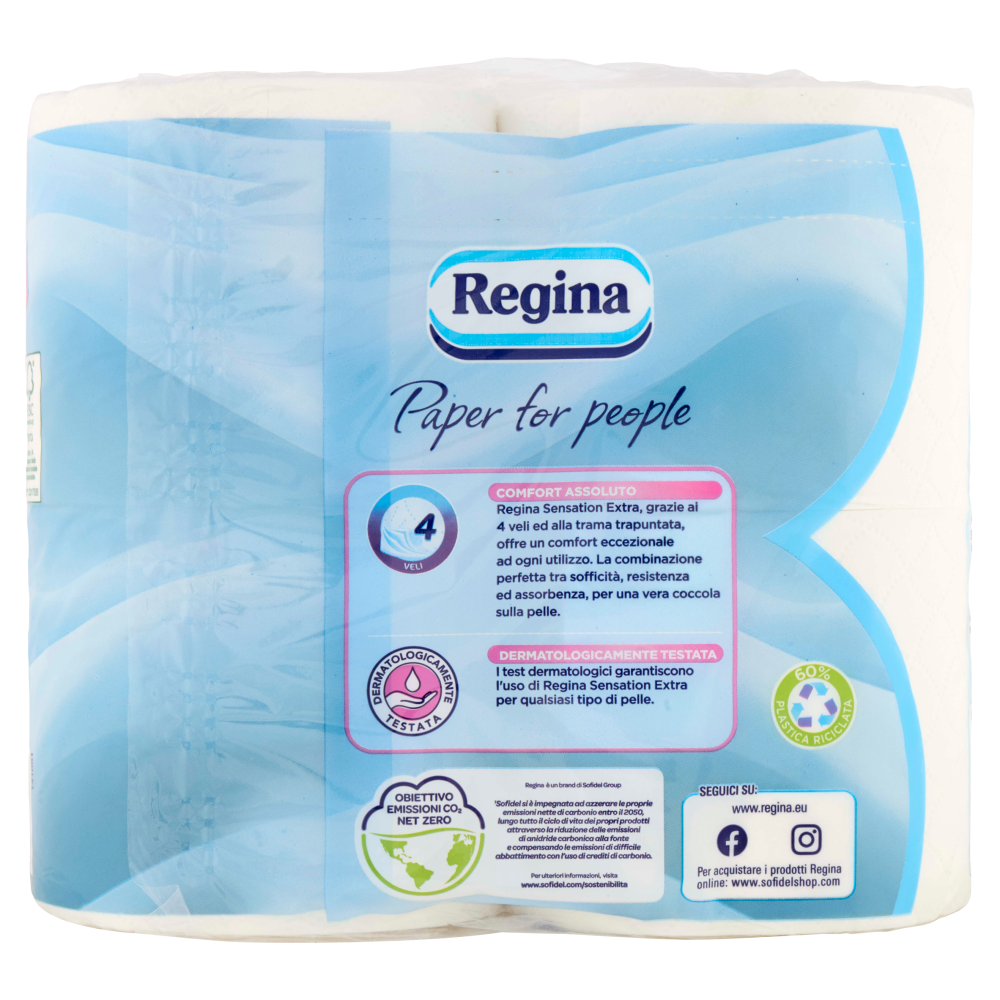 Regina Carta Igienica Sensation Extra 4 Rotoli, , large