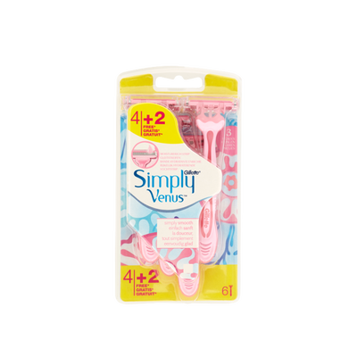 Gillette Venus 3 Rasoi Simply 4+2 Pezzi