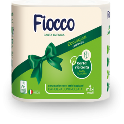 Fiocco Carta Igienica Maxi Eco Label 4 Pezzi 