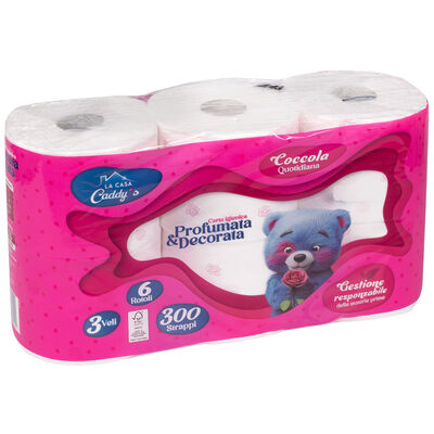 La Casa Caddy's Carta Igienica Profumata e Decorata 6 Rotoli ,  La Casa Caddy's Carta Igienica Profumata e Decorata 6 Rotoli