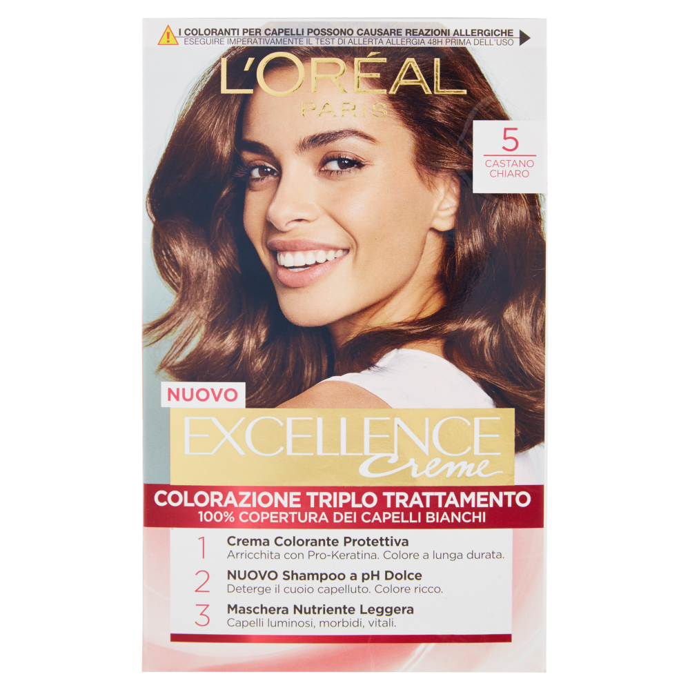 L'Oréal Paris Excellence Crema Colorante Castano Chiaro N.5 - -