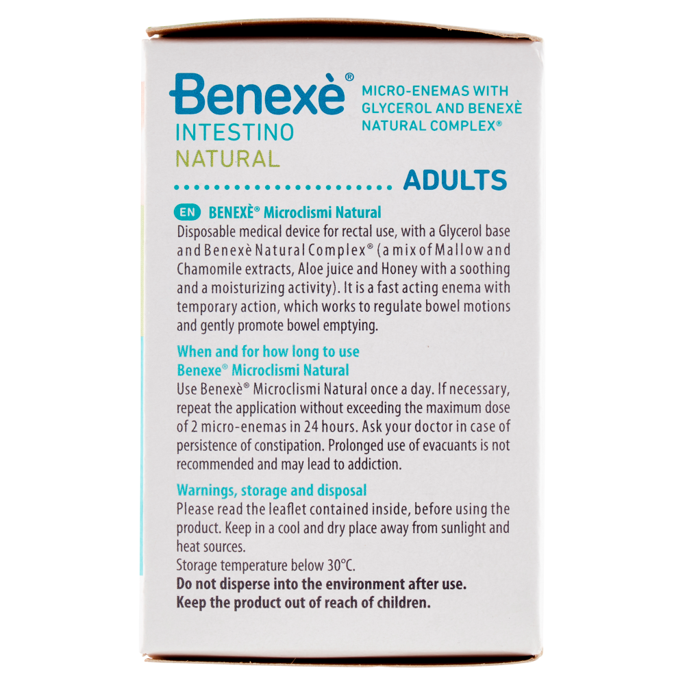 Benex&egrave; Natural Intestino Adulti 6 Microclismi, , large