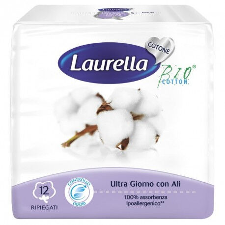 Laurella Assorbenti Cotone Ultra Giorno Con Ali 12 Pezzi - -