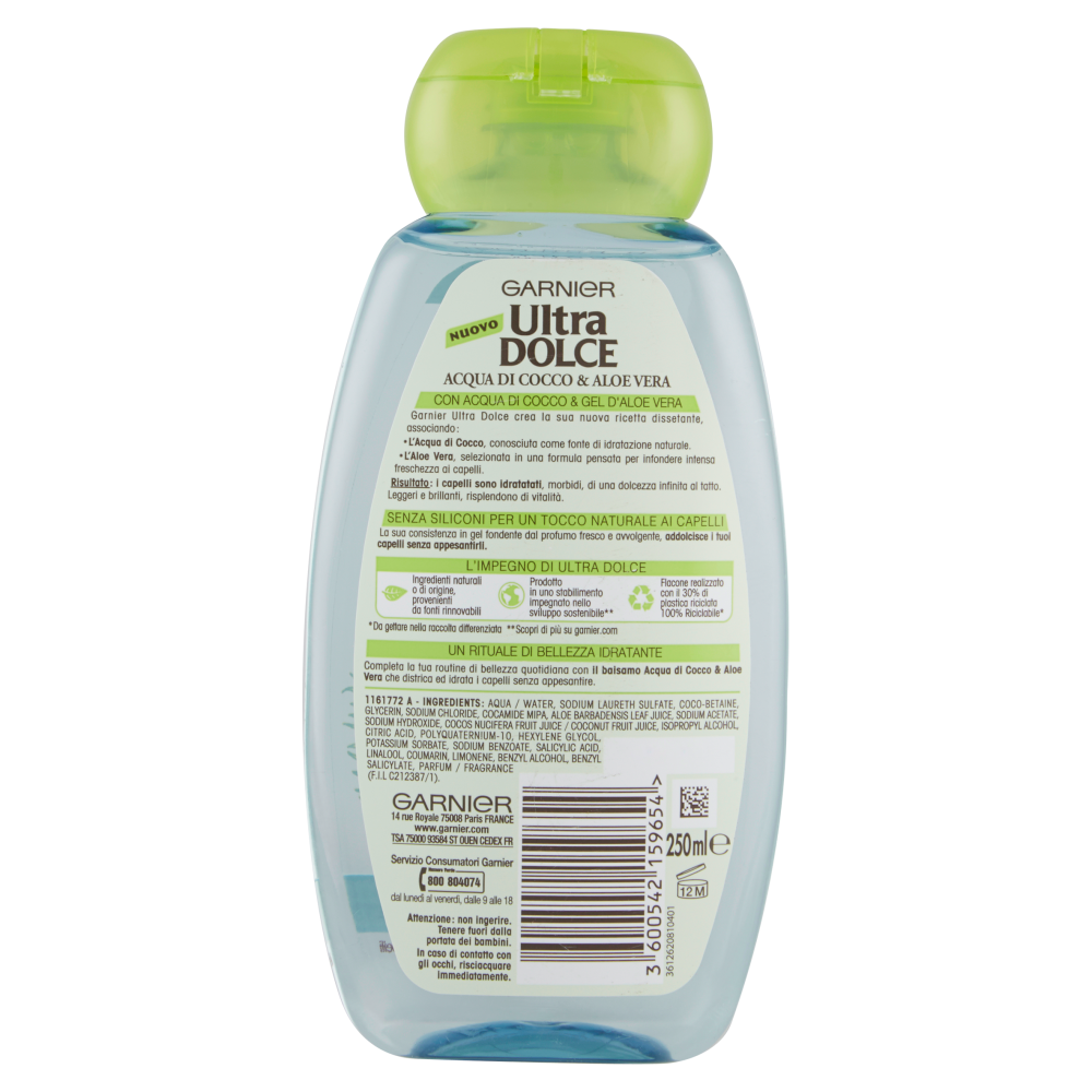 Ultra Dolce Shampoo Acqua di Cocco & Aloe Vera 250ml, , large