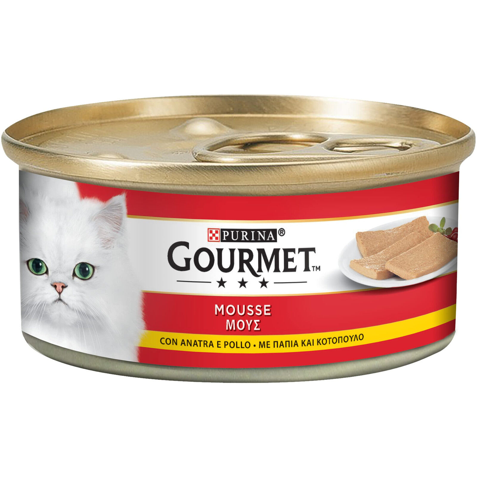 Purina Gourmet Cat Adult Mousse con Anatra e Pollo 195 g - -
