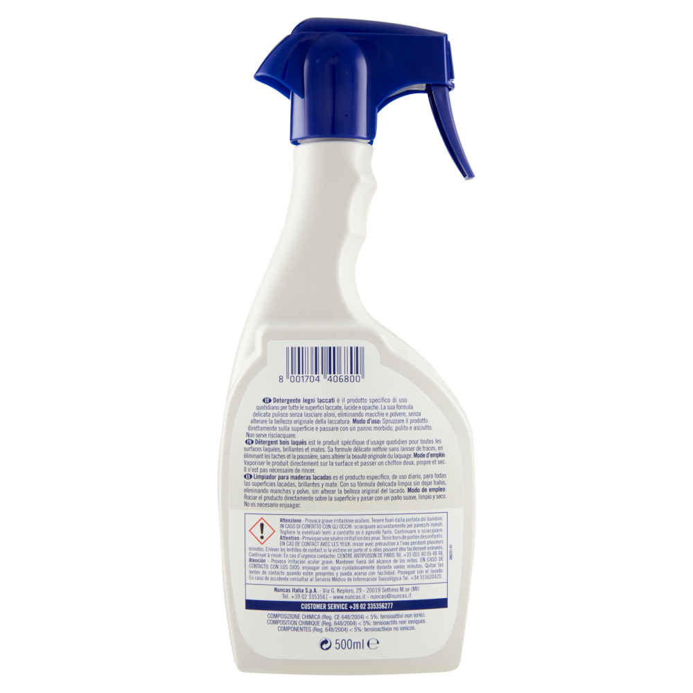 Nuncas Livax Mobili&Design Detergente Legni Laccati 500 ml, , large