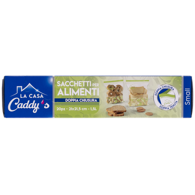 Caddy's Sacchi Alimenti Doppia Zip S	