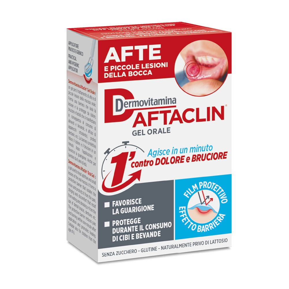 Dermovitamina Aftaclin Gel Orale 7ml, , large