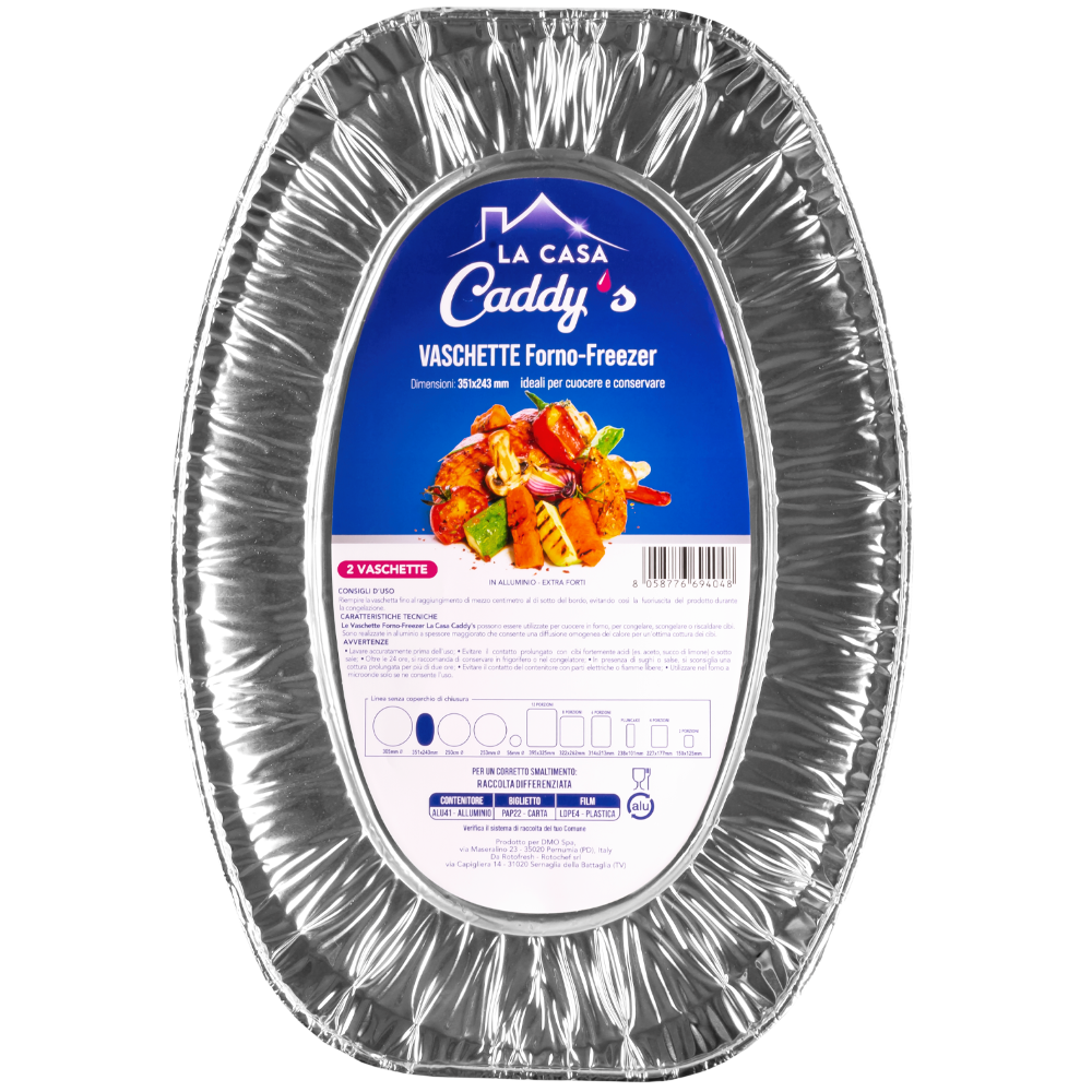 Caddy's Contenitore Alluminio senza Coperchio 2 Pezzi - -
