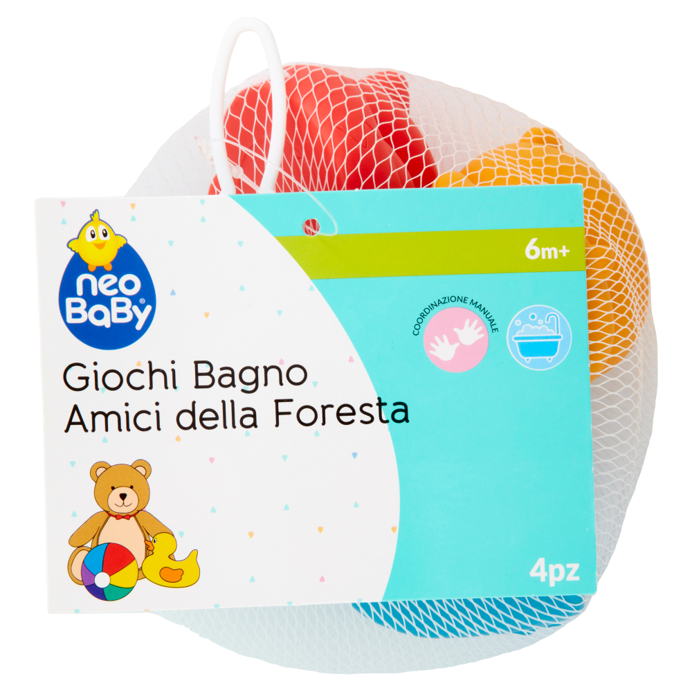 Neo Baby Giochi Bagno Amici della Foresta 6m+ 4 Pezzi, , large