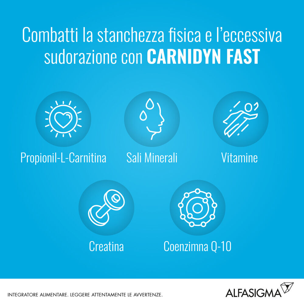 Carnidyn Fast Caldo e Affaticamento 20 Bustine, , large