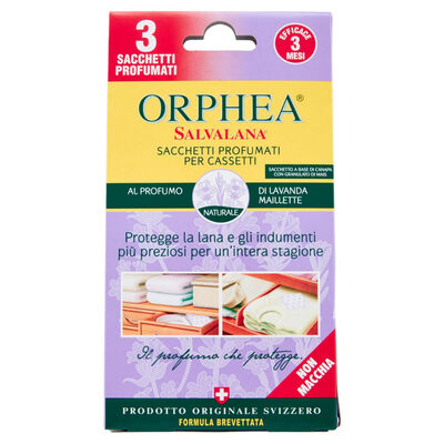 Orphea Salvalana 3 Sacchetti Profumati 