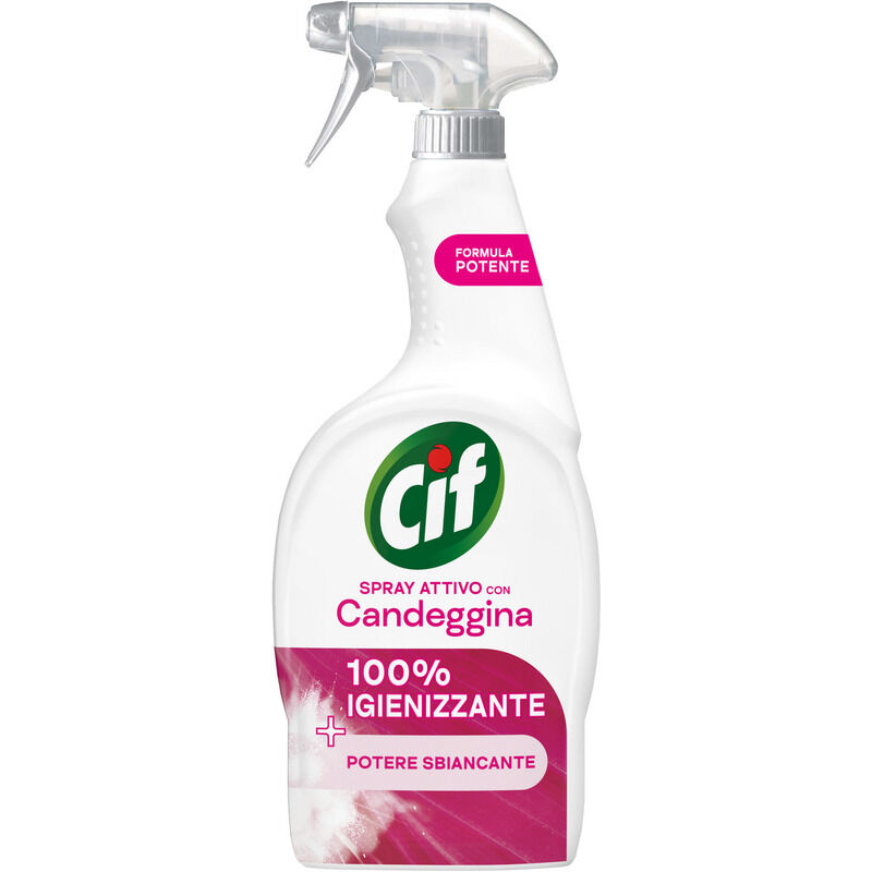 Cif Spray Attivo con Candeggina 100% Igienizzante 650 ml - -