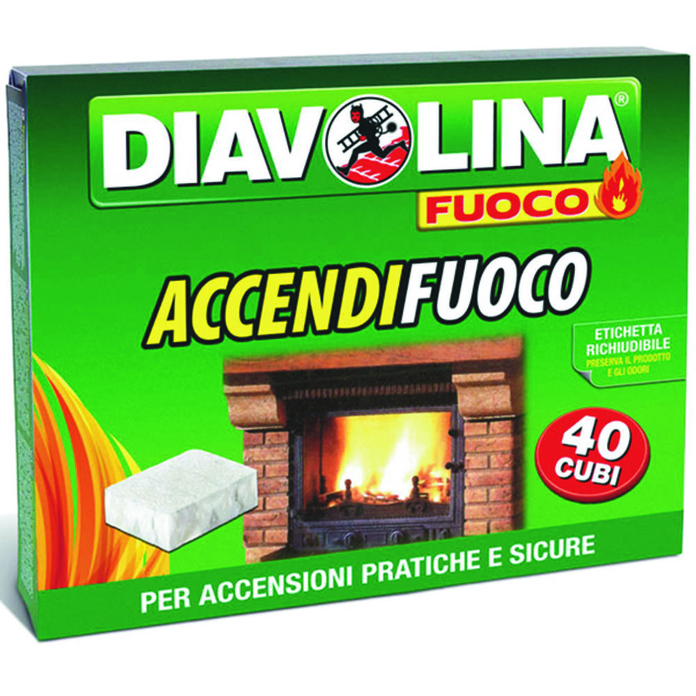 Diavolina Accendifuoco 40 Cubi, , large