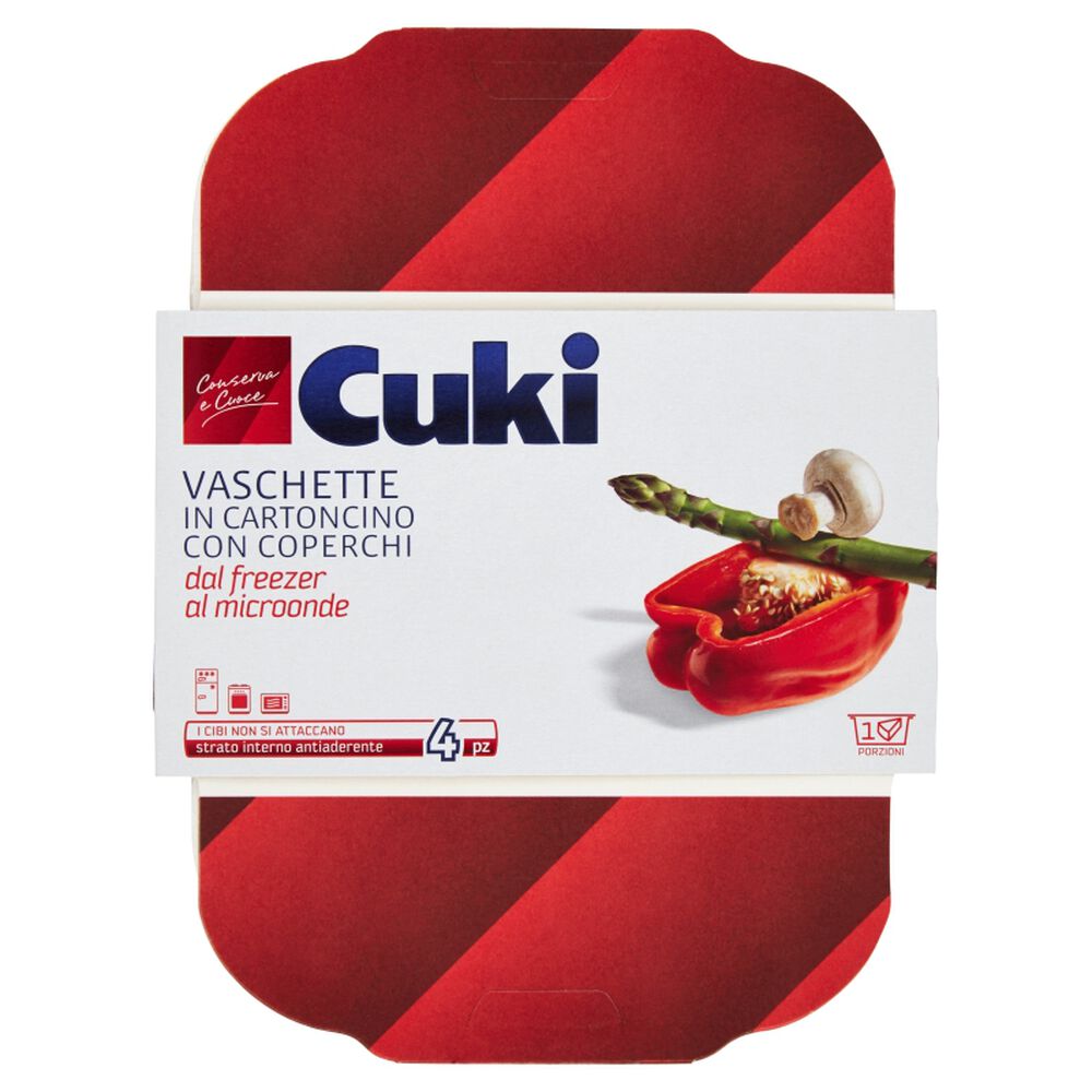 Cuki Vaschette in Cartoncino 4 Pezzi, , large