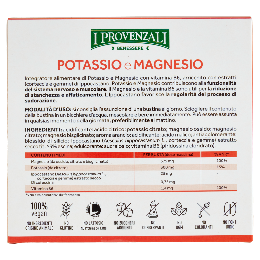 I Provenzali Benessere Potassio E Magnesio Ricarica Vitalità Bustine Idrosolubili 20x3,5g, , large