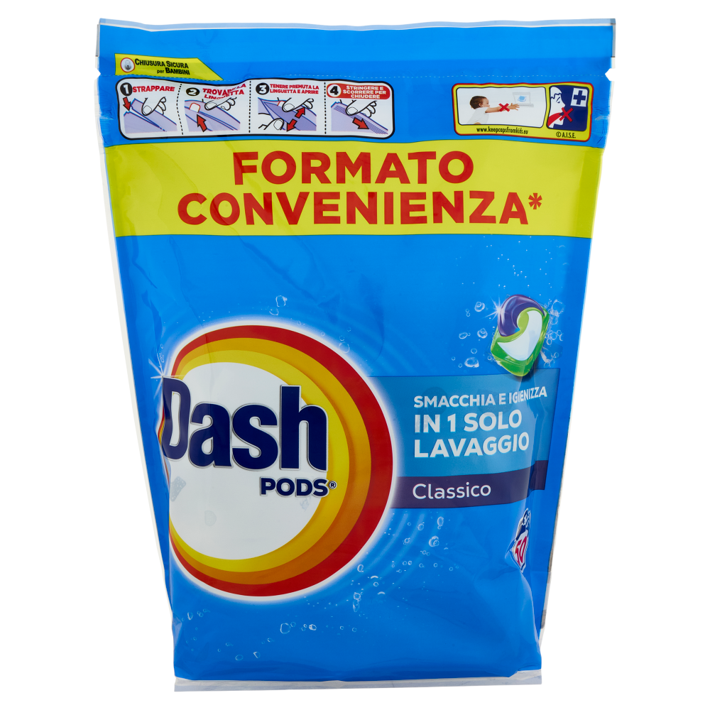 Dash Pods Detersivo Lavatrice In Capsule Classico 50 Lavaggi - -
