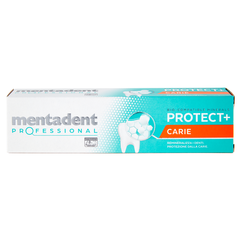 Mentadent Professional Protect+ aiuta a prolungare la vita dei denti, mantenendoli sani e forti nel tempo., , large