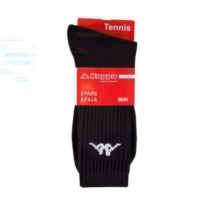 Kappa Calza Tennis Nero 2 Paia Taglia 42/44