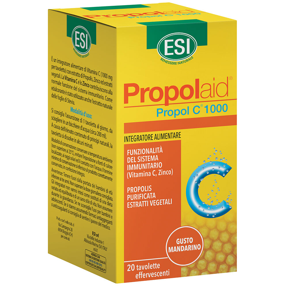 ESI Propolaid Propol C 1000 Integratore di propoli e vitamina C 20 Tavolette effervescenti - Immagine 12