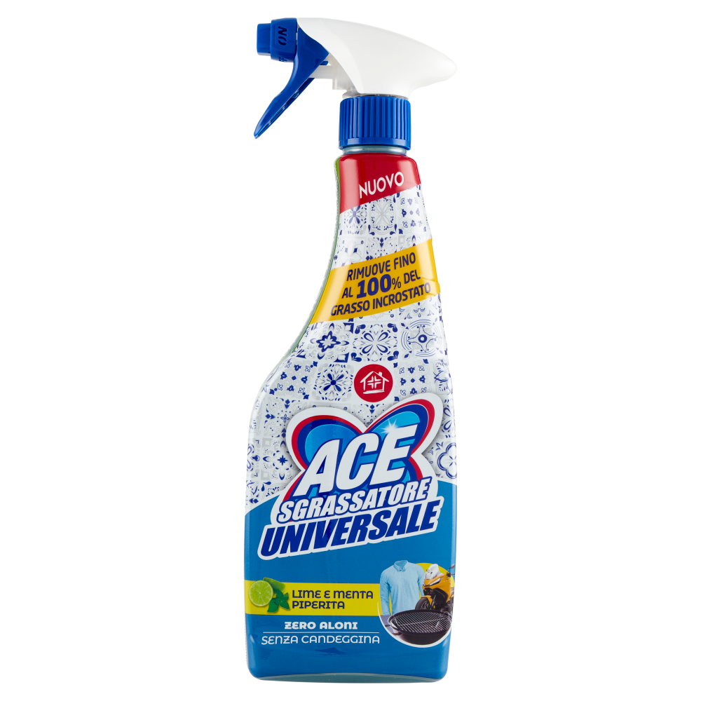 Ace Sgrassatore Universale Lime e Menta Piperita Senza Candeggina 600 ml - -