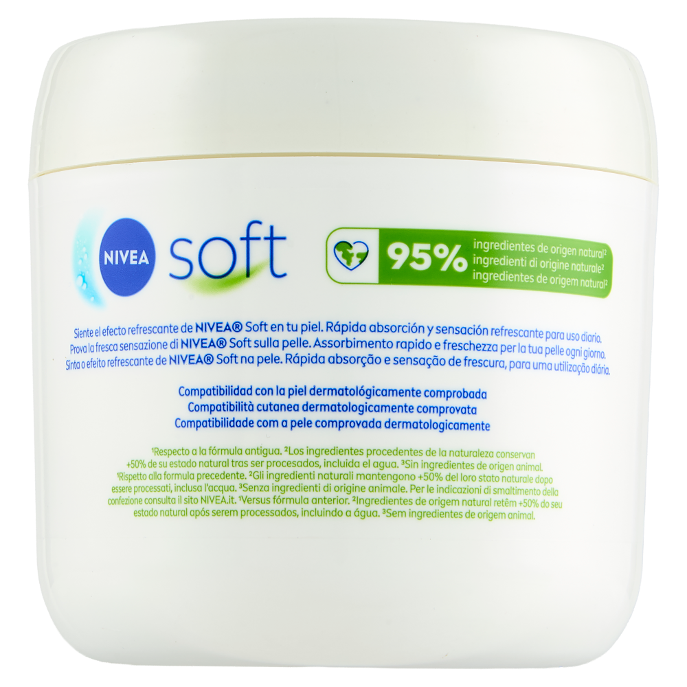 Nivea Soft Crema Idratante Rinfrescante 500 ml, , large