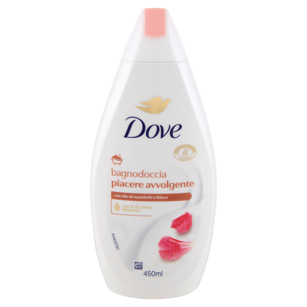Dove Bagnodoccia Piacere Avvolgente Olio di Mandorle e Ibisco 450 ml - -