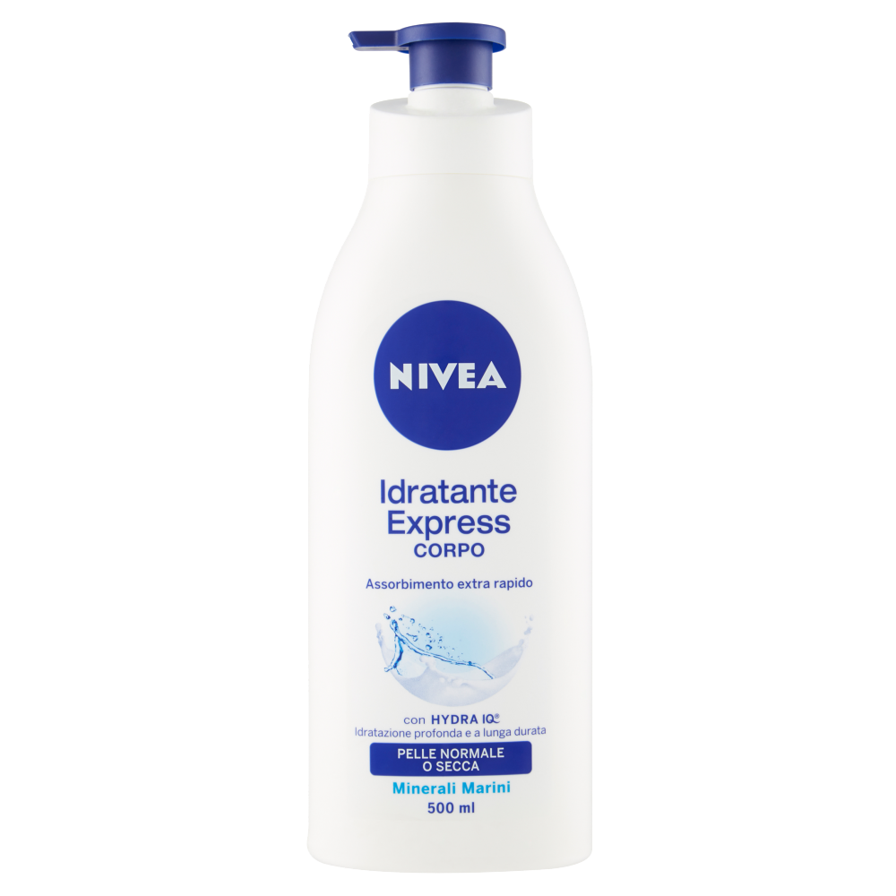 Nivea Crema Corpo Idratante Express Pump 500 ml, , large
