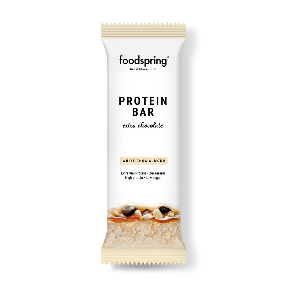 Foodspring Protein Bar White Choco Almond 45g, , large
