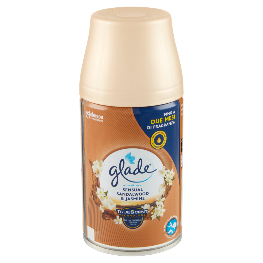 Glade Automatic Spray Ricarica, Profumatore per Ambienti, Fragranza Sensual Sandalwood & Jasmine - -