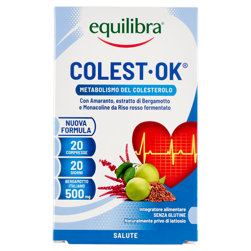 Equilibra Colest-Ok Metabolismo del Colesterolo 20 Compresse, , large
