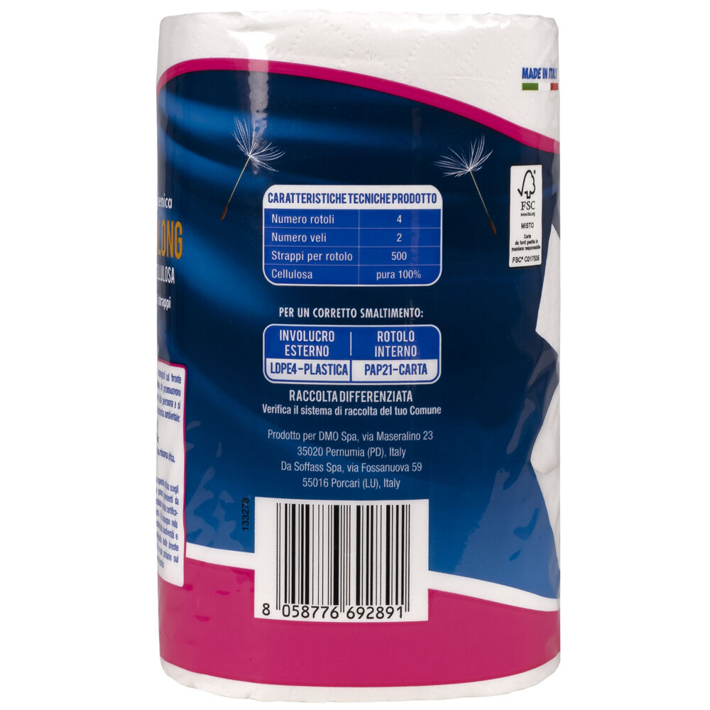 Caddy's Carta Igienica 2000 Strappi 4 Rotoli, , large