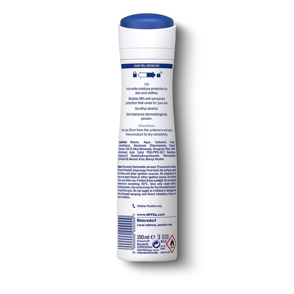 Nivea Pure Invisible Spray Deodorante 150 ml, , large
