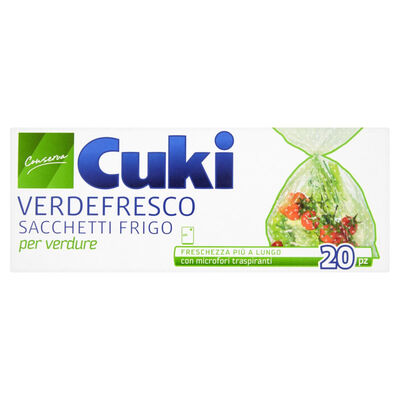 Cuki Verdefresco Frigo 20 Sacchetti 29x42cm