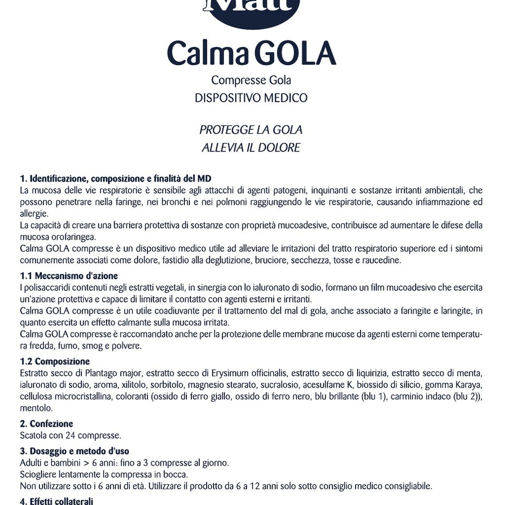 Matt Calma Gola 24 Compresse, , large