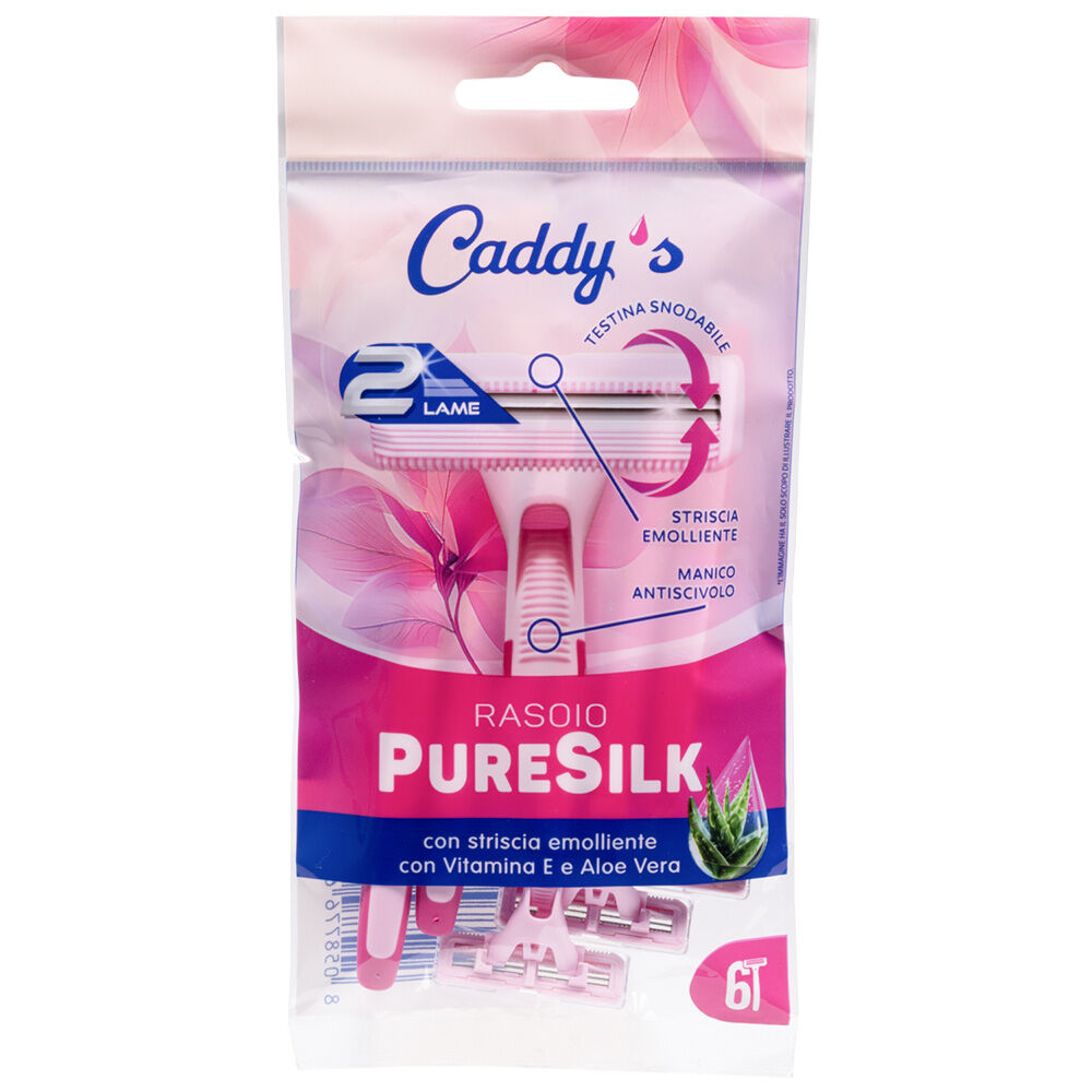 Caddy's Puresilk Rasoio Donna 6 Pezzi, , large