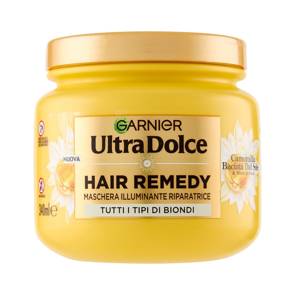 Garnier Ultra Dolce Maschera Illuminante Riparatrice Camomilla & Miele di Fiori 340 ml - -