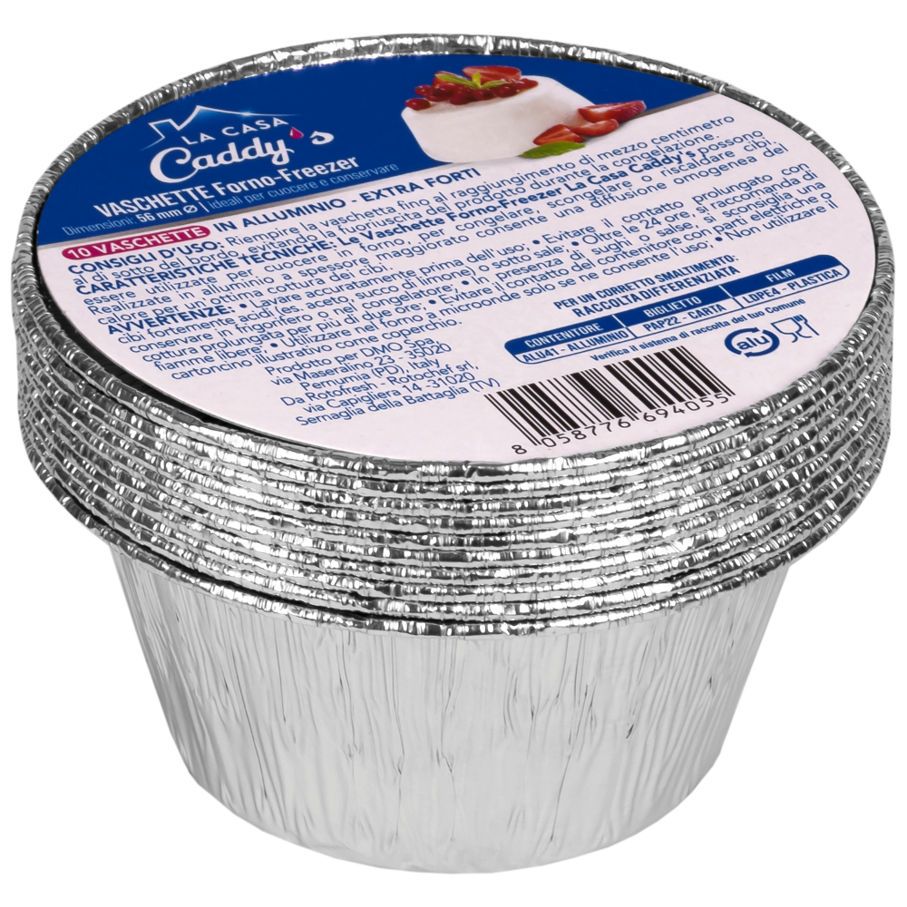 Caddy's Contenitore Alluminio senza Coperchio 10 Pezzi , , large