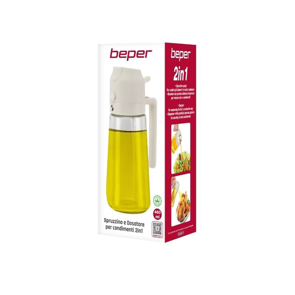 Beper Spruzzino e Dosatore 2in1 per Condimenti 480 ml, , large