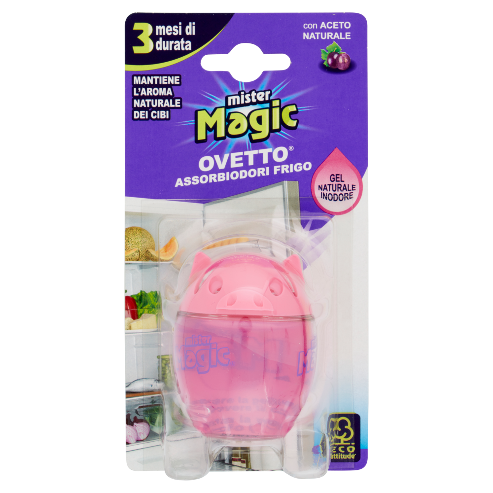 Mister Magic Ovetto Assorbiodori Frigo con Aceto Naturale 40 g - -