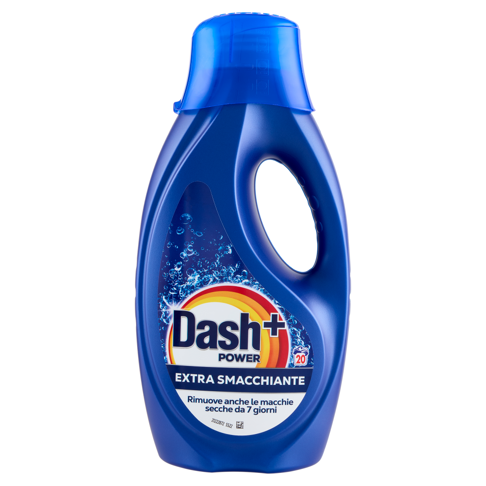 Dash Power Detersivo Lavatrice Liquido Azione Extra Smacchiante 20 Lavaggi - -