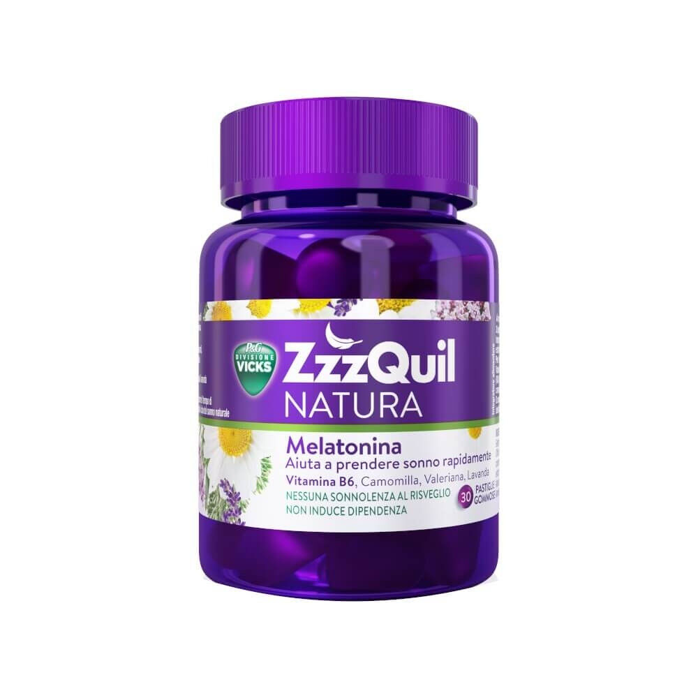 Vicks ZzzQuil Natura Melatonina 30 Compresse Gommose,  Vicks ZzzQuil Natura Melatonina 30 Compresse Gommose, , large