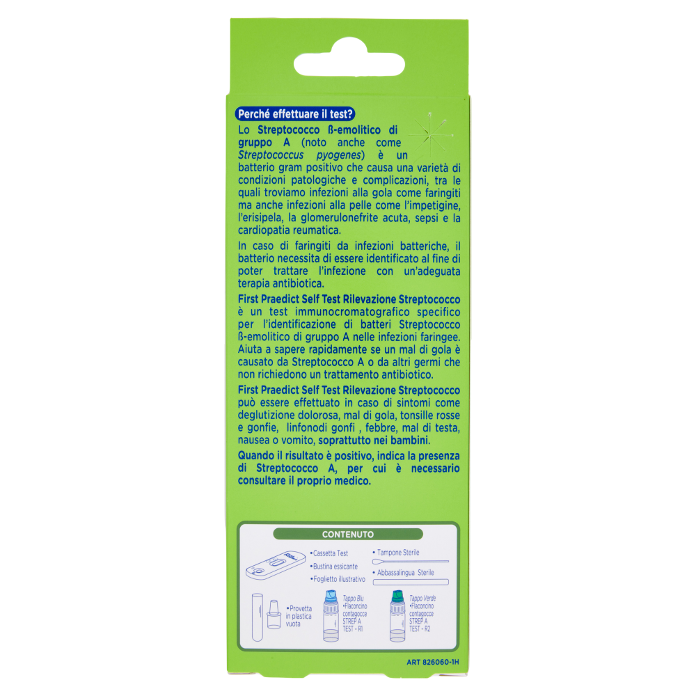 First Praedict Care for you Self Test Rilevazione Streptococco, , large