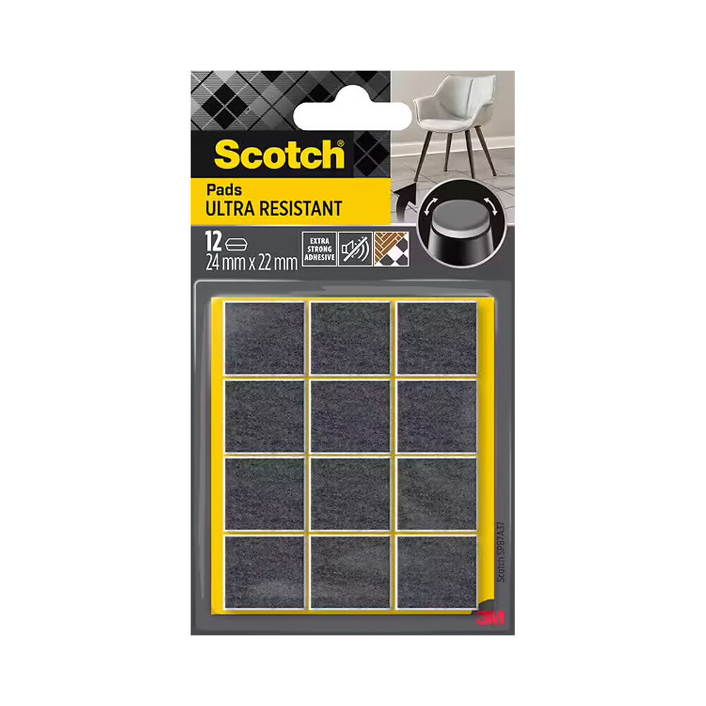 Scotch Feltrini 24x22mm 12 Pezzi	,  Scotch Feltrini 24x22mm 12 Pezzi	, , large