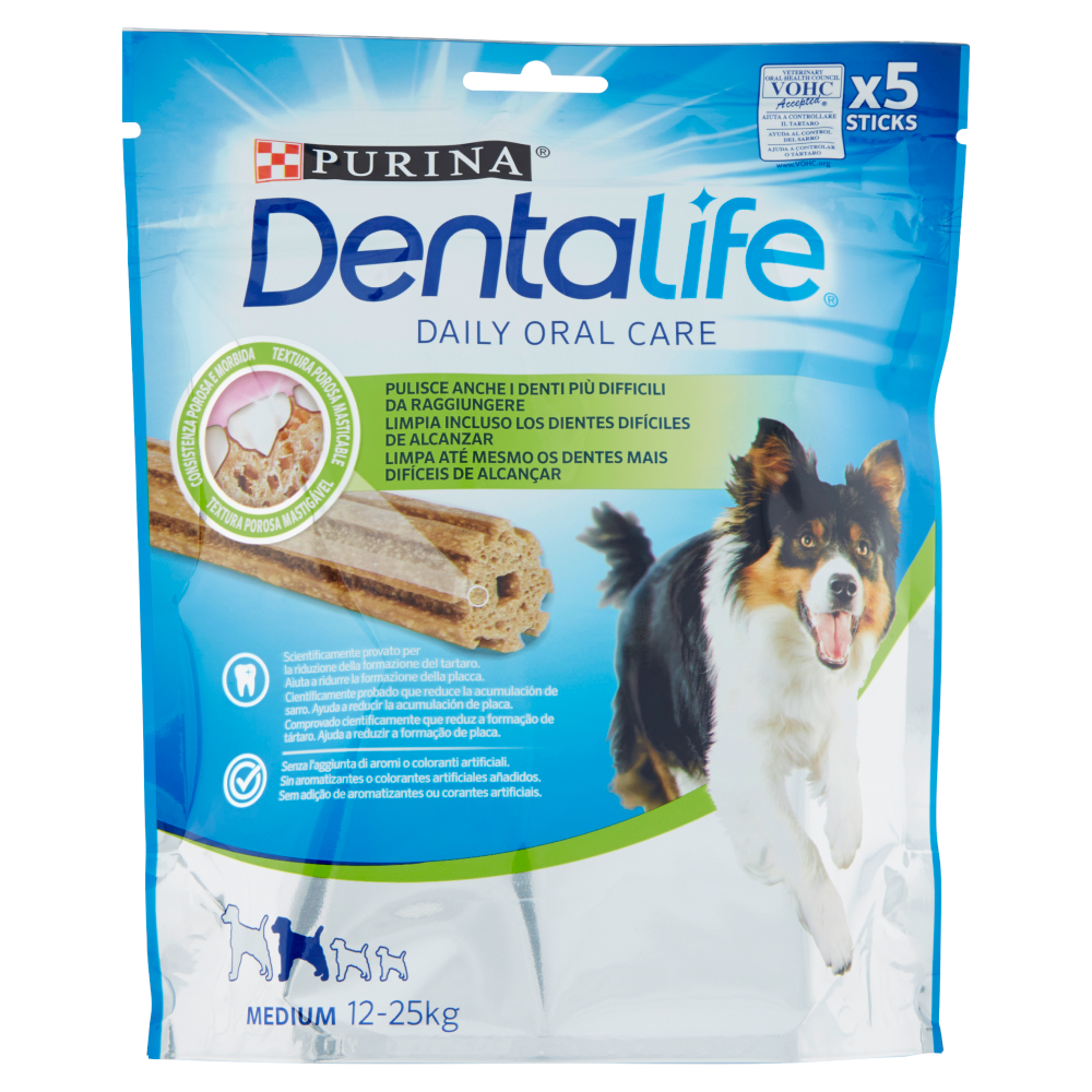 Purina Dentalife Cane Snack per l'Igiene Orale Taglia Medium 5 Stick 115 g, , large
