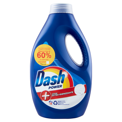 Dash Power Detersivo Liquido Lavatrice Azione Extra-Igienizzante 18 Lavaggi