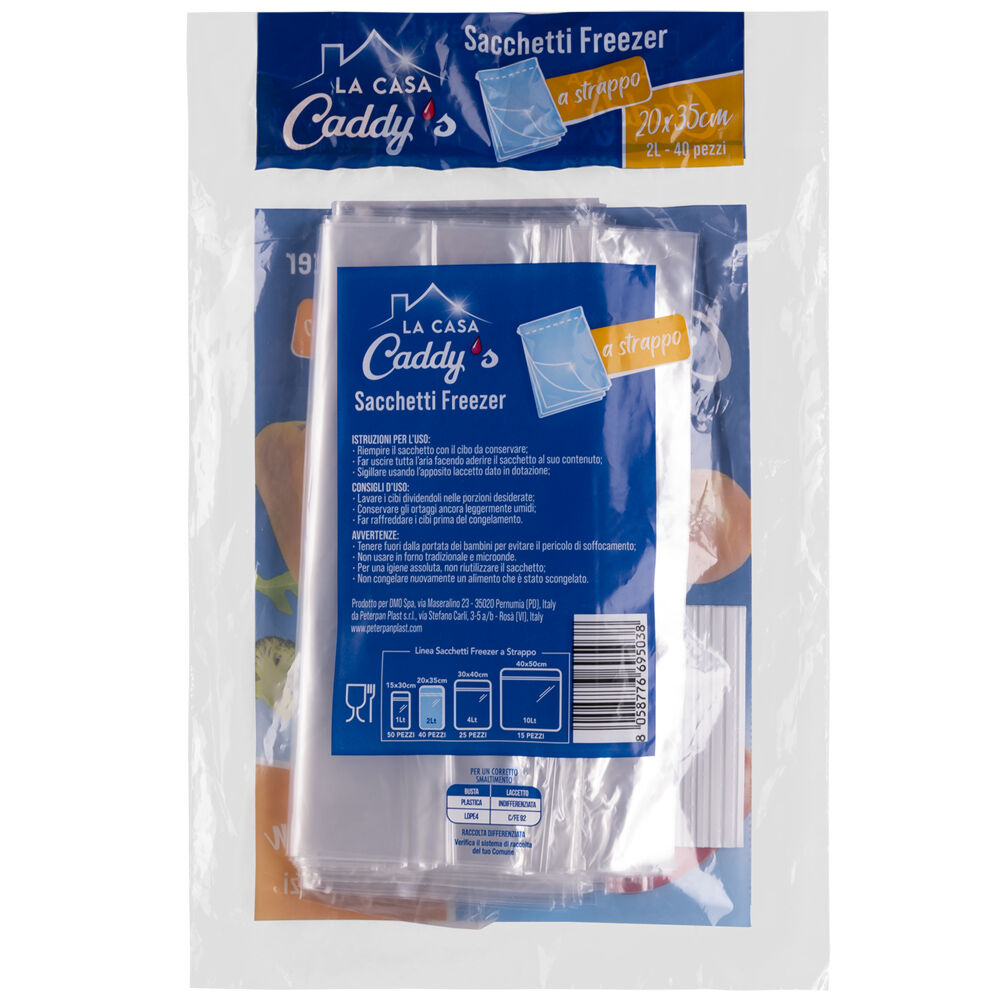 Caddy's Sacchetti Gelo a Strappo 20x35cm 25 Pezzi, , large