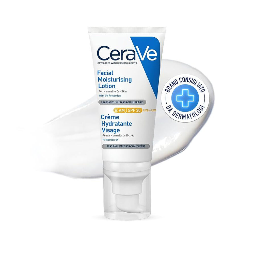 Cerave Crema Viso Idratante con Acido Ialuronico Spf 30 52 ml, , large