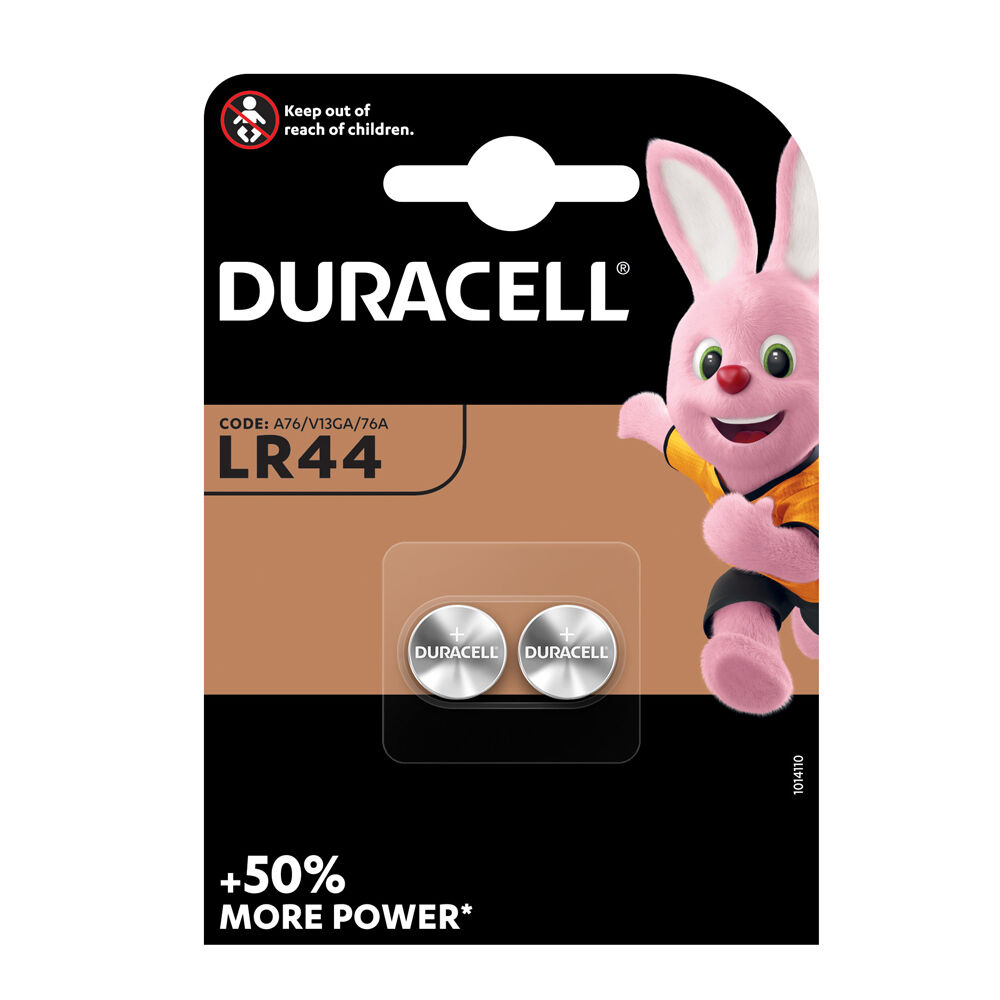Duracell Electronics LR44 1.5V 2 Batterie Bottone Alcalino - -